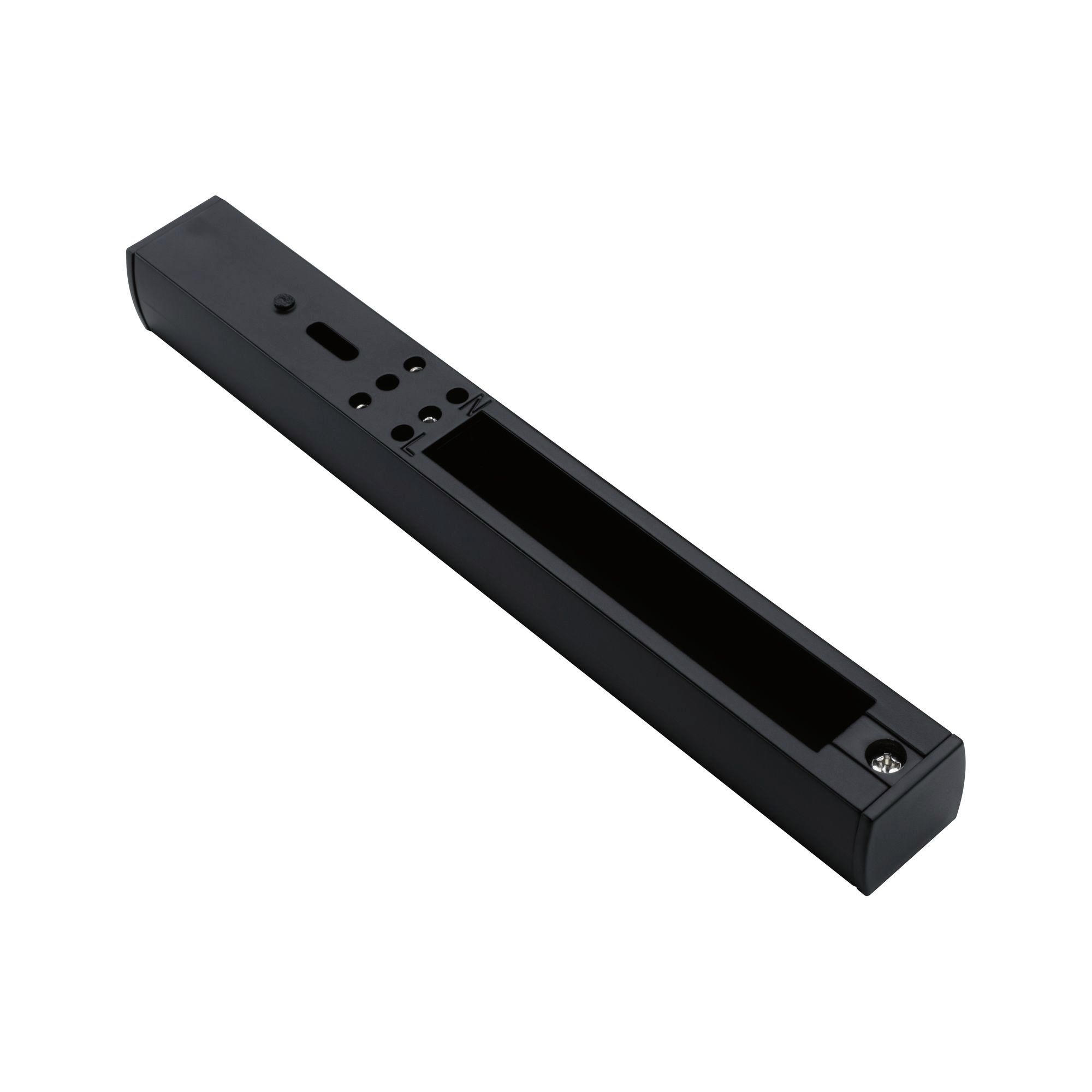 SCHIENENSYSTEM-EINSPEISER 16,1/1,8/1,8 cm   - Schwarz, Design, Kunststoff (16,1/1,8/1,8cm) - Paulmann