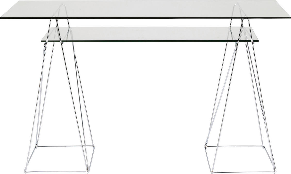 SCHREIBTISCH 130/65/74 cm  in  - LIFESTYLE, Glas/Metall (130/65/74cm) - Kare-Design