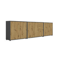 SIDEBOARD  in 263,5/73/33 cm  - Anthrazit/Schwarz, MODERN, Holzwerkstoff (263,5/73/33cm) - MID.YOU