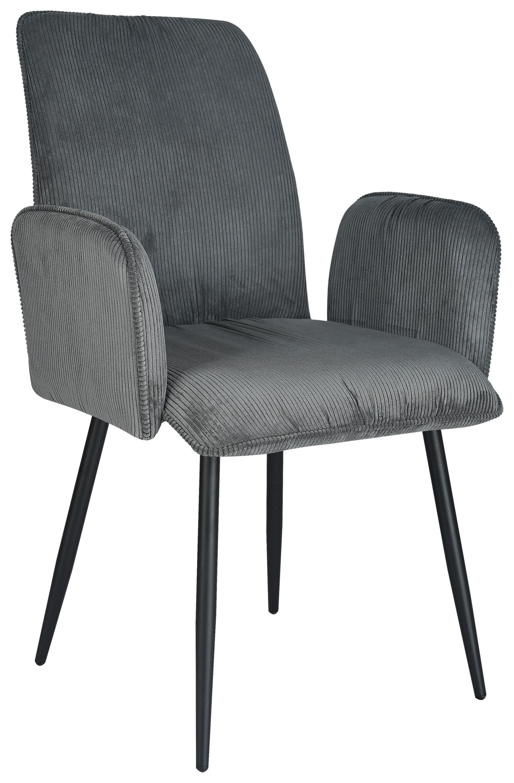 Stylife Armlehnstuhl Schwarz, Dunkelgrau 58x90x62 cm