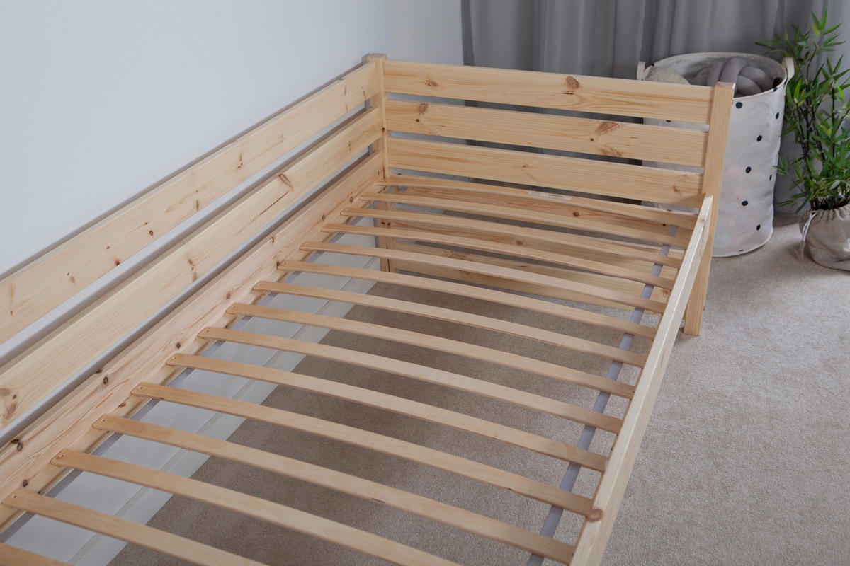 STAURAUMBETT 90/200 cm  in Naturfarben  - Naturfarben, MODERN, Holz (90/200cm) - MID.YOU