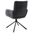 ARMLEHNSTUHL  in Stahl Webstoff  - Anthrazit/Schwarz, Design, Textil/Metall (62/92/65cm) - Novel