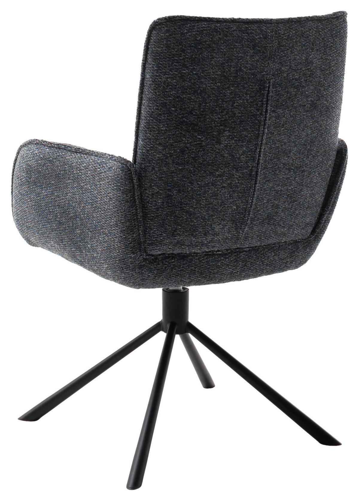 ARMLEHNSTUHL  in Stahl Webstoff  - Anthrazit/Schwarz, Design, Textil/Metall (62/92/65cm) - Novel