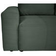 ECKSOFA inkl. Funktion Waldgrün Cord  - Waldgrün/Schwarz, Design, Kunststoff/Textil (248/146cm) - Xora