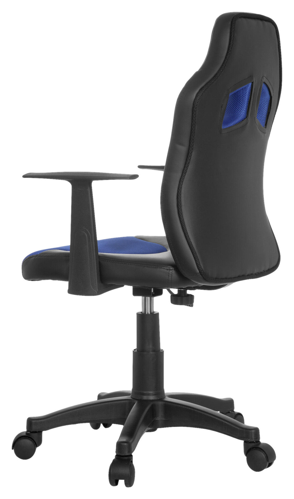 OTOČNÁ ŽIDLE PRO MLÁDEŽ, modrá, černá - modrá/černá, Basics, plast (54/90-100/48cm) - MID.YOU