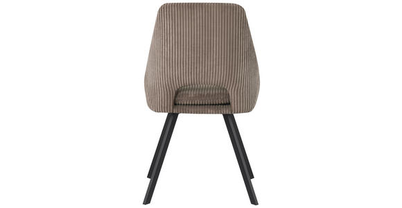 STUHL   Cord  - Taupe/Schwarz, Design, Textil/Metall (48/85/56cm) - Carryhome