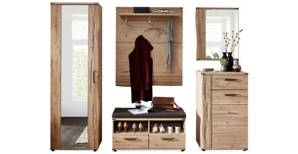 GARDEROBE  in 265/205/41 cm  - Eichefarben, Natur, Holz/Textil (265/205/41cm) - Linea Natura