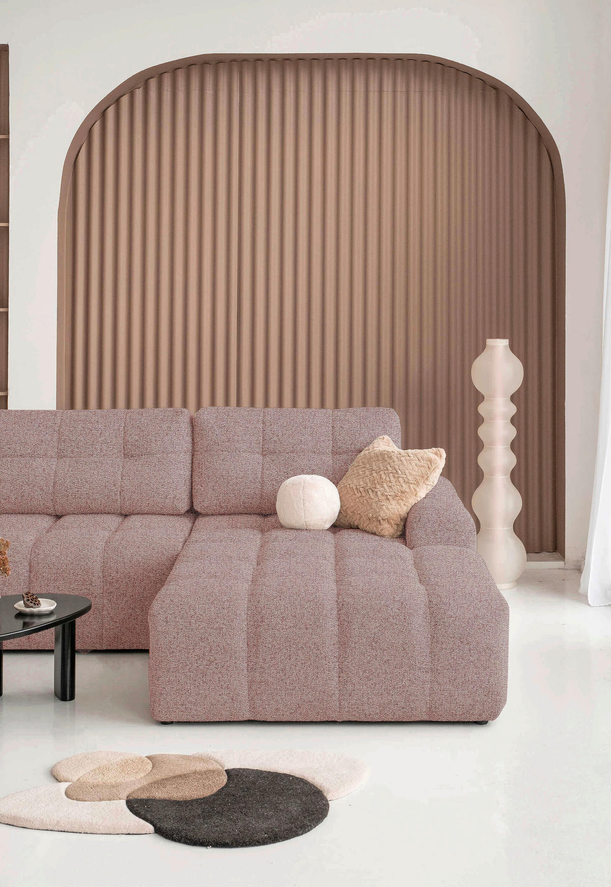 ECKSOFA  in Rot  338/184 cm  - Rot/Schwarz, Design, Textil (338/184cm) - MID.YOU