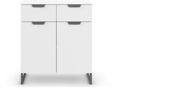 KOMMODE  in 80/81/42 cm  - Dunkelgrau/Weiß, Design, Holzwerkstoff/Metall (80/81/42cm) - Carryhome