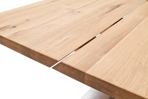 ESSTISCH in Holz, Metall, Holzwerkstoff 200/100/77 cm  - Edelstahlfarben/Eichefarben, Design, Holz/Holzwerkstoff (200/100/77cm) - Livetastic