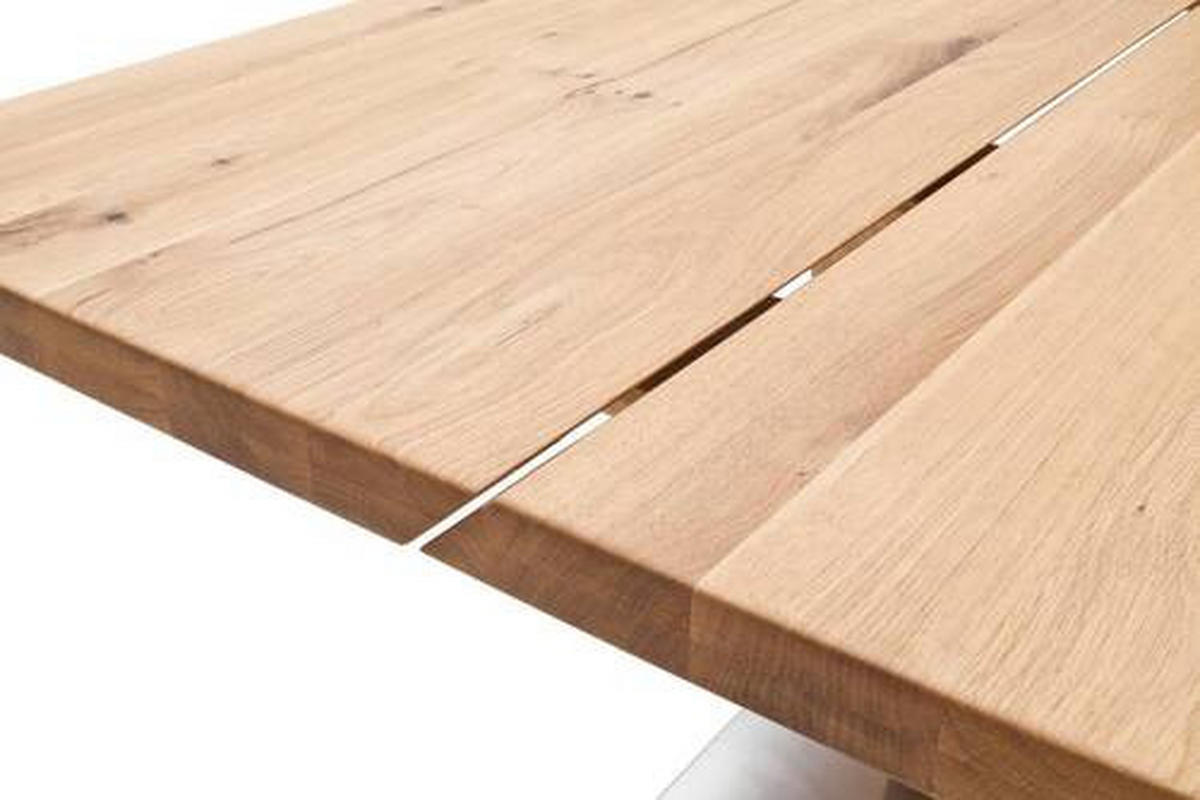 MATBORD i trä, metall, trämaterial 200/100/77 cm   - stålfärgad/ekfärgad, Design, metall/trämaterial (200/100/77cm) - Livetastic