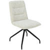 STUHL Leinenoptik Schwarz, Beige  - Beige/Schwarz, Design, Textil/Metall (50/90/63cm) - Carryhome