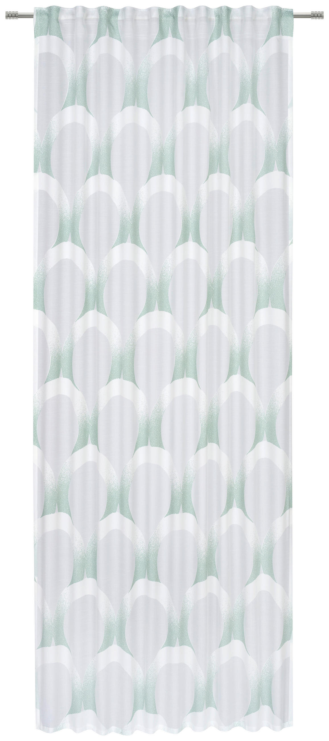 GARDINLÄNGD halvtransparent  - salviagrön, Trend, textil (140/245cm) - Esposa