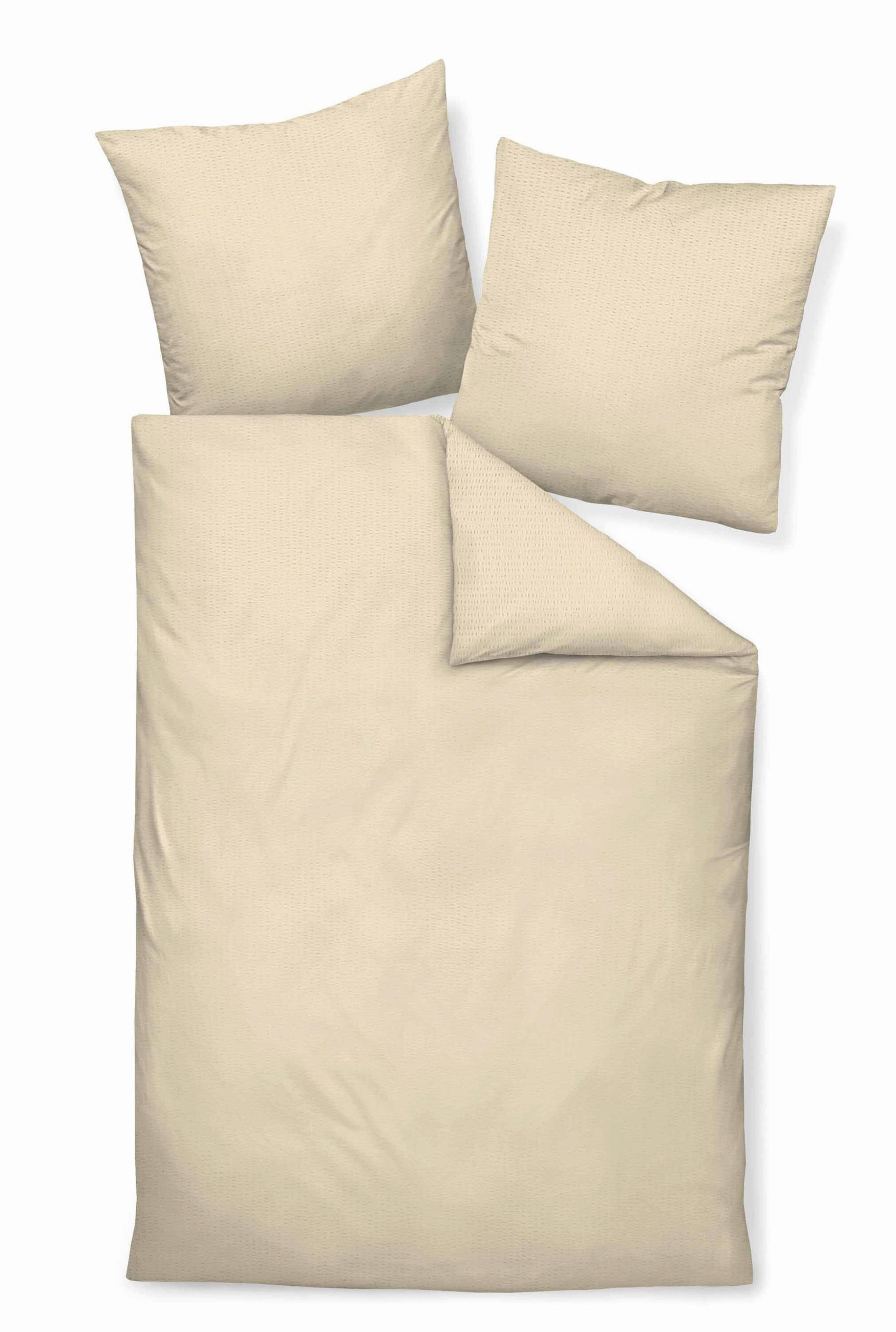 BETTWÄSCHE PIANO Seersucker 240/220 cm  - Beige/Creme, Basics, Textil (240/220cm) - Janine