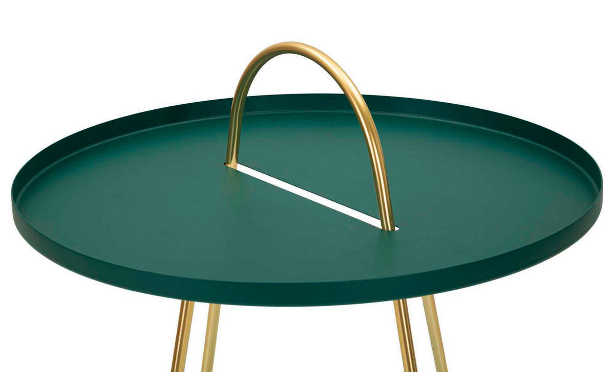 COUCHTISCH Grün, Goldfarben  - Goldfarben/Grün, Basics, Metall (45/59/45cm)