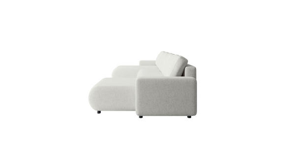 WOHNLANDSCHAFT Creme Webstoff  - Creme/Schwarz, MODERN, Kunststoff/Textil (150/312/150cm) - Xora