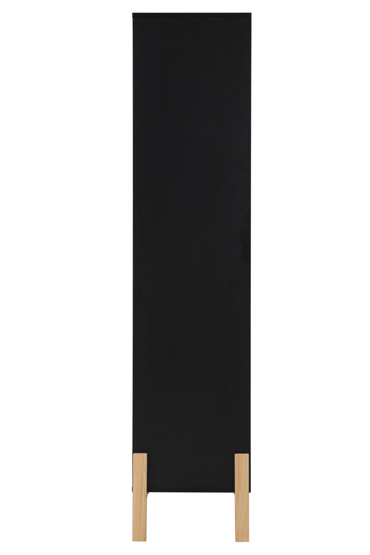 REGAL Schwarz  - Schwarz/Naturfarben, Design, Holz/Holzwerkstoff (72,5/154/35,5cm) - Livetastic