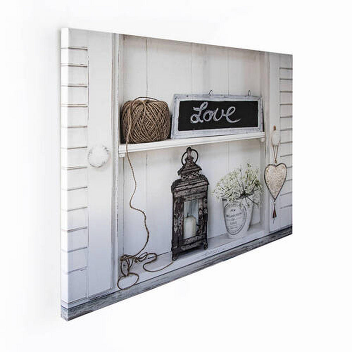 LEINWANDBILD Stillleben 100/75/3 cm  - Grau, Basics, Wellpappe/Textil (100/75/3cm)