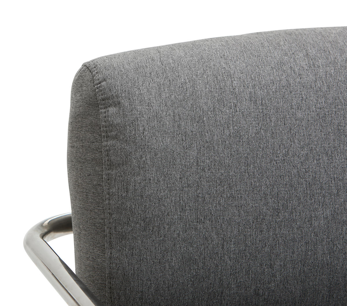 SESSEL in Leinenoptik Grau, Chromfarben  - Chromfarben/Grau, Trend, Textil/Metall (70/82/74cm) - Livetastic