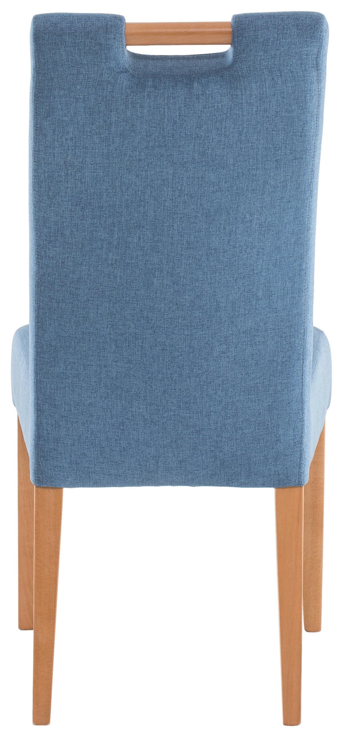STUHL in Holz, Textil Blau, Buchefarben  - Blau/Buchefarben, KONVENTIONELL, Holz/Textil (47/100/64cm) - Cantus