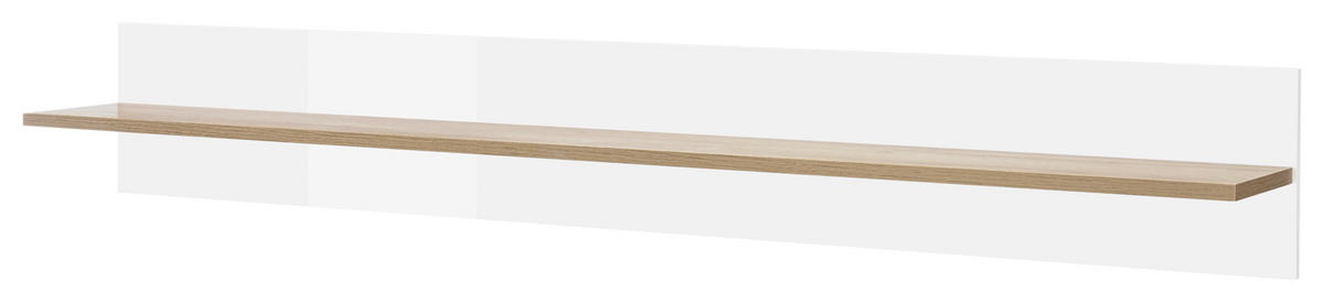 WANDBOARD Holzwerkstoff Weiß, Eichefarben  - Eichefarben/Weiß, Design, Holzwerkstoff (138/20/20cm) - MID.YOU