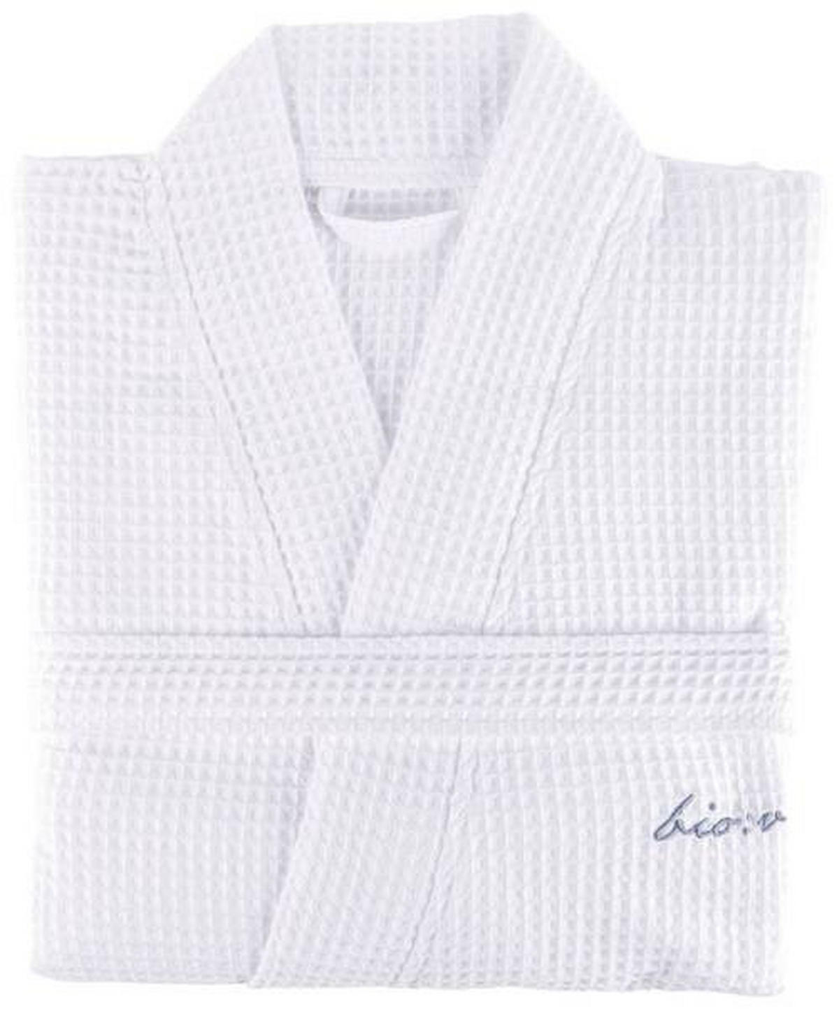 BADEMANTEL  - Hellgrau/Weiß, Basics, Textil (XLnull) - Bio:Vio