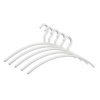 KLEIDERBÜGEL 5ER SET Kunststoff  - Weiß, Design, Kunststoff (44/18/1,2cm)