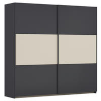 GARDEROB MED SKJUTDÖRRAR 218/210/59 cm 2-dörrar - aluminiumfärg/champagne, Modern, metall/trämaterial (218/210/59cm) - Rauch Möbel