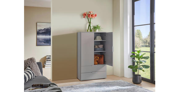 HIGHBOARD in 81/140/40 cm - Silberfarben/Hellgrau, KONVENTIONELL, Holzwerkstoff/Kunststoff (81/140/40cm) - Carryhome