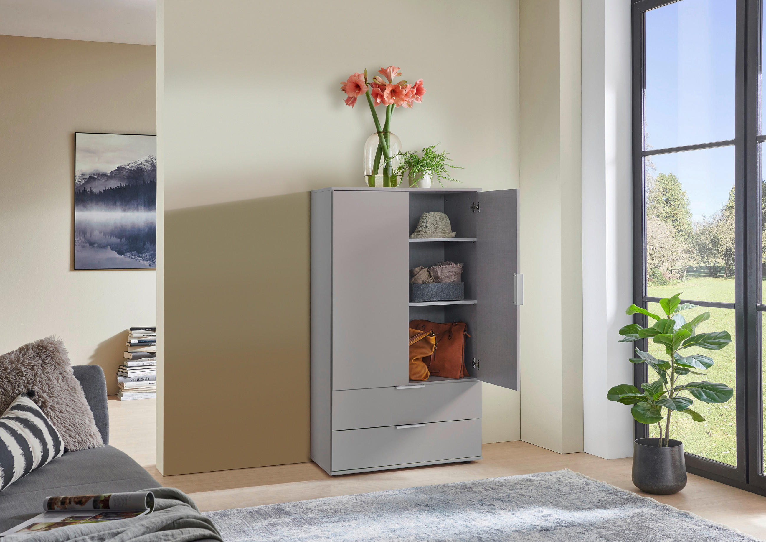 HIGHBOARD  in 81/140/40 cm  - Silberfarben/Alufarben, Konventionell, Holzwerkstoff/Kunststoff (81/140/40cm) - Carryhome