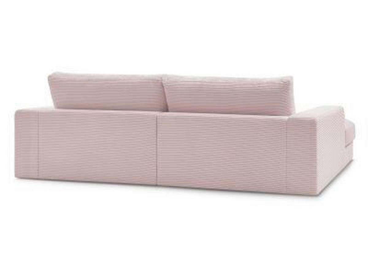 ECKSOFA  LEONARD Lila Cord  - Lila/Schwarz, MODERN, Kunststoff/Textil (274/159cm)