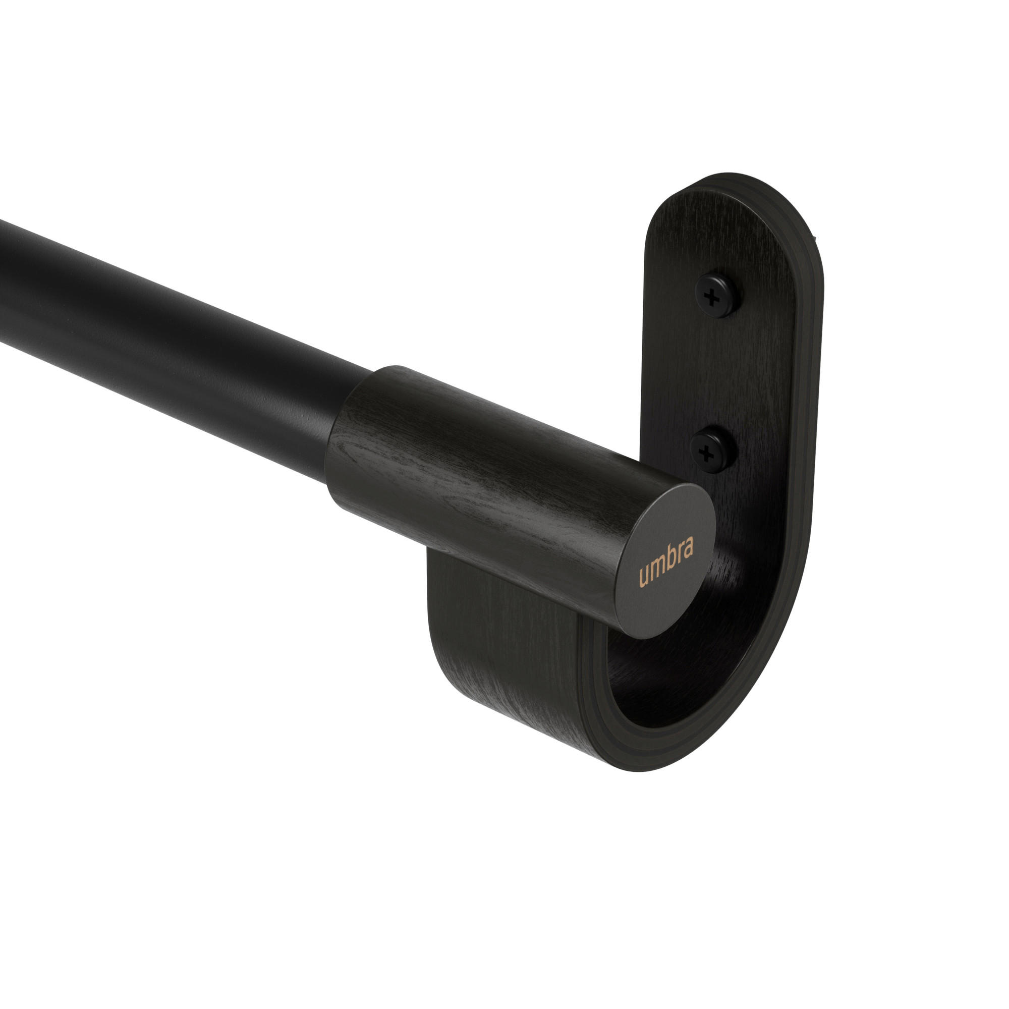 VORHANGSTANGENSET  107-305 cm  - Schwarz, KONVENTIONELL, Holz/Metall (107-305cm) - Umbra