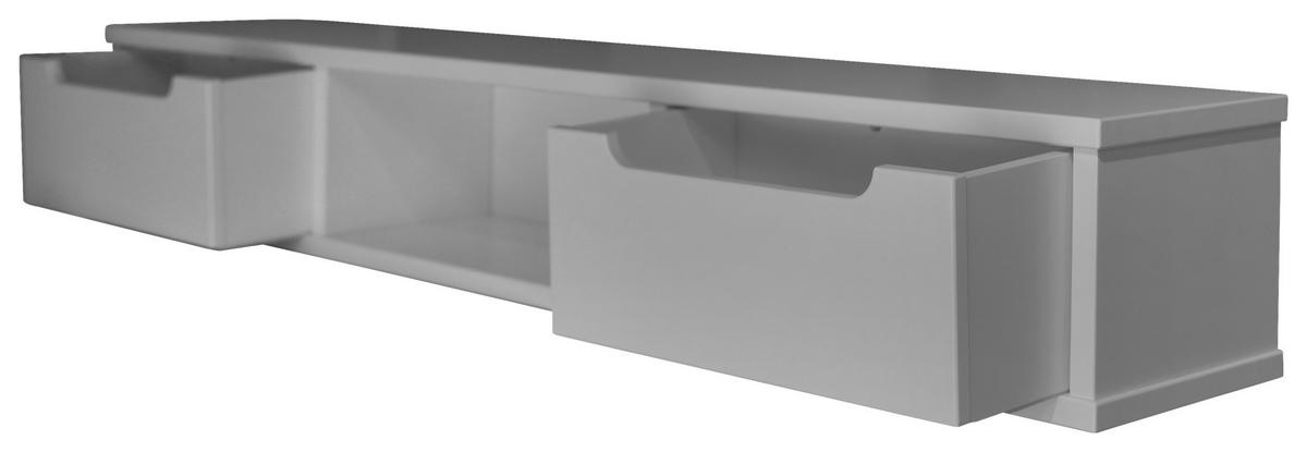 REGALAUFSATZ Weiß  - Weiß, Design, Holzwerkstoff (120/18/20cm) - Stylife