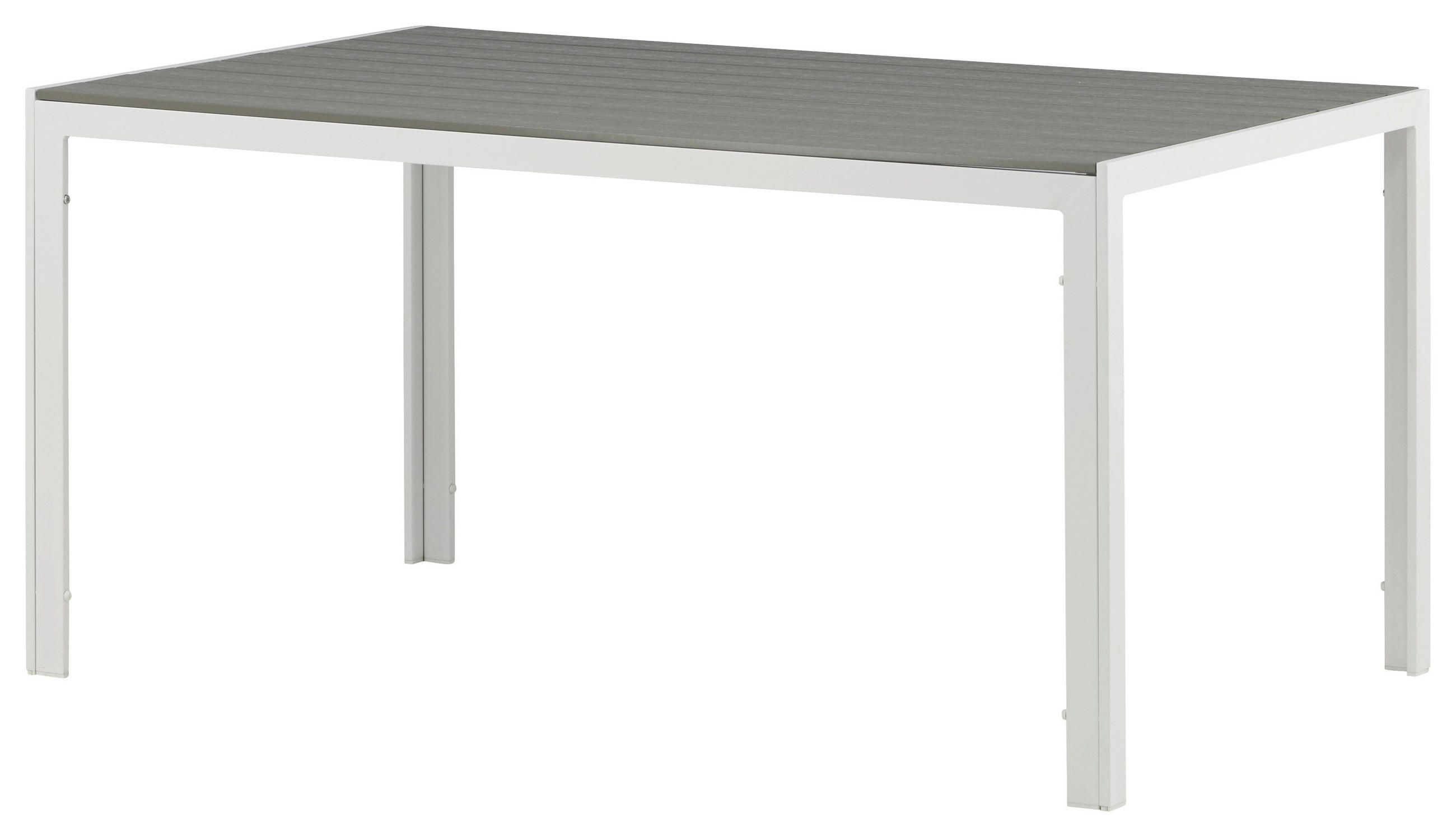 UTEBORD trä, metall rektangulär  - vit/grå, Klassisk, metall/trä (150/90/75cm) - Gardenson