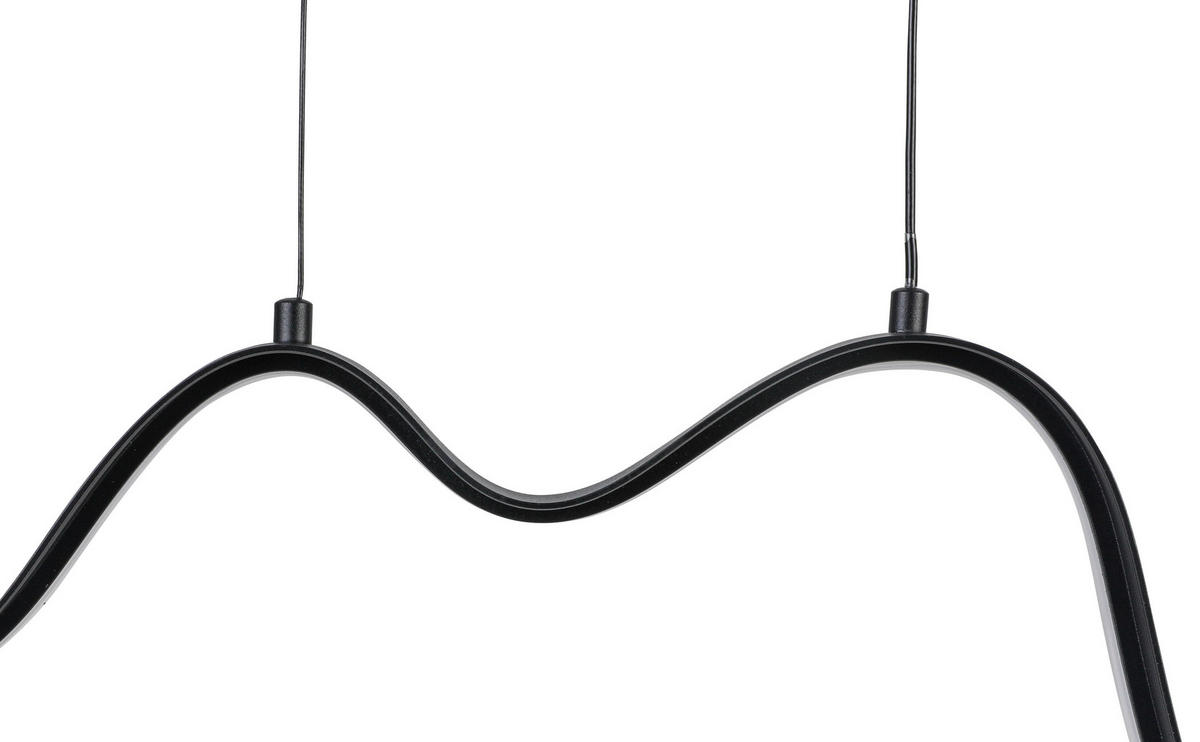 HÄNGELEUCHTE 100/8/120 cm   - Schwarz, Trend, Kunststoff/Metall (100/8/120cm) - Collet's Monde