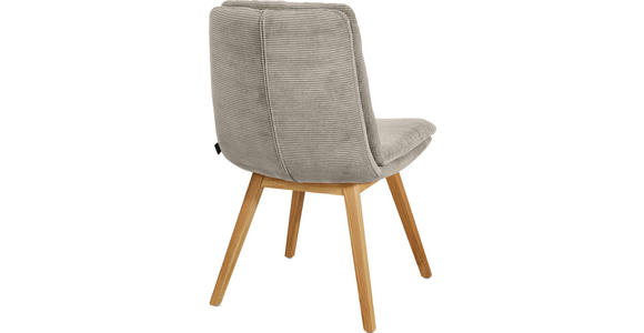 STUHL  Stoffauswahl, Typenauswahl, Gestellauswahl Cord  - Sandfarben/Eichefarben, Design, Holz/Textil (49/90/69cm) - Johann Jakob