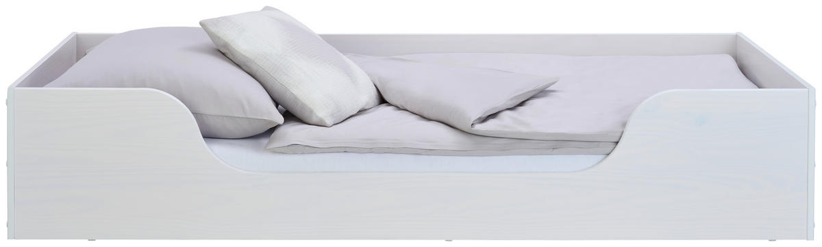 BODENBETT Weiß  - Naturfarben/Weiß, Basics, Holz (90/200cm) - MID.YOU