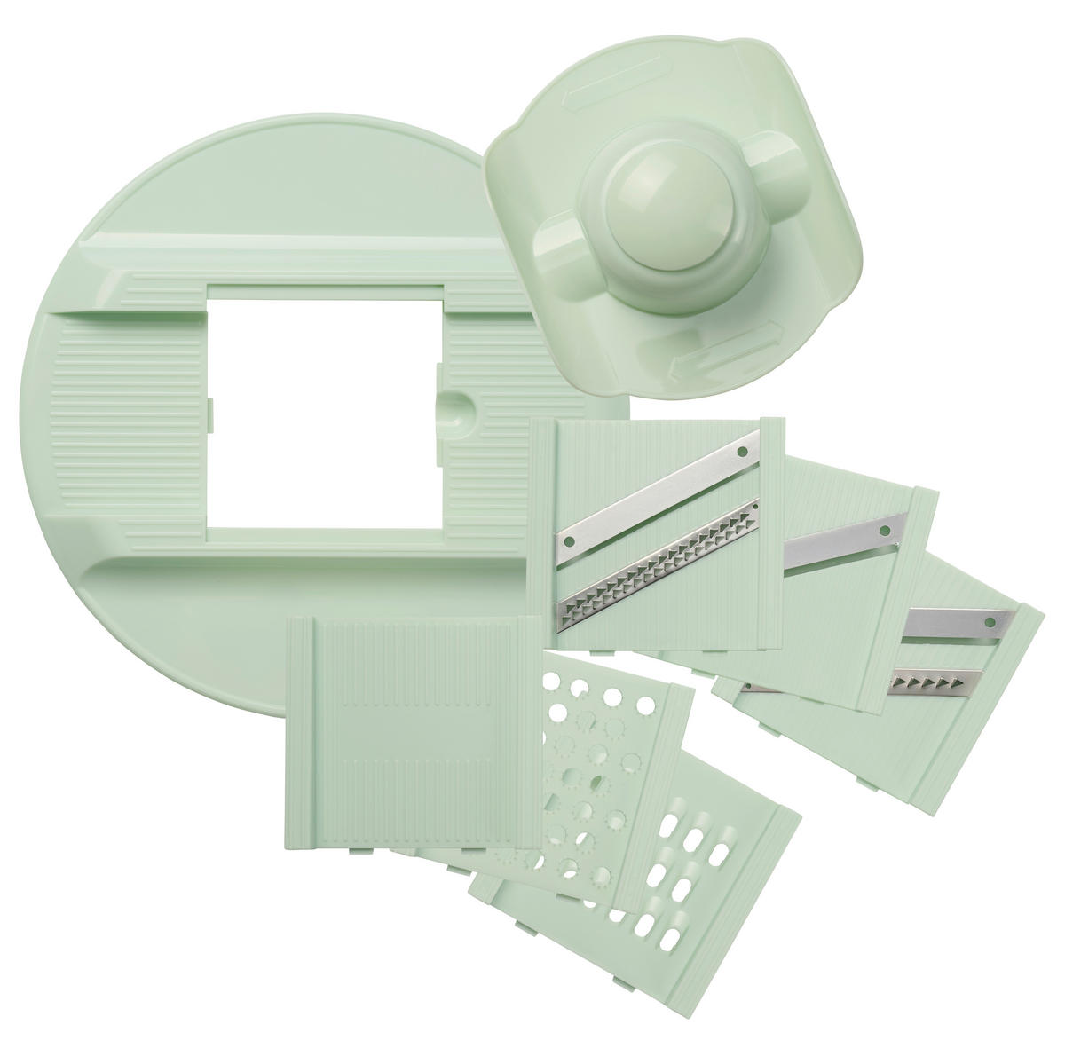 SALATSCHLEUDERSET  - Klar/Hellgrün, Basics, Kunststoff/Metall - Homeware Profession.