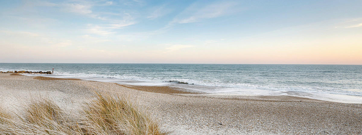 GLASBILD Strand & Meer 80/30 cm  - Schwarz/Weiß, Natur, Glas (80/30cm) - Euroart