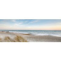 GLASBILD Strand & Meer 80/30 cm  - Schwarz/Weiß, Natur, Glas (80/30cm) - Euroart