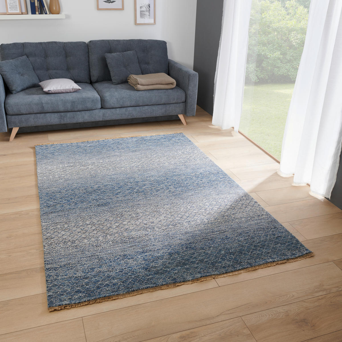 ORIENTTEPPICH 160/230 cm Sun & Sand Blue Blau  - Blau, KONVENTIONELL, Textil (160/230cm) - Cazaris