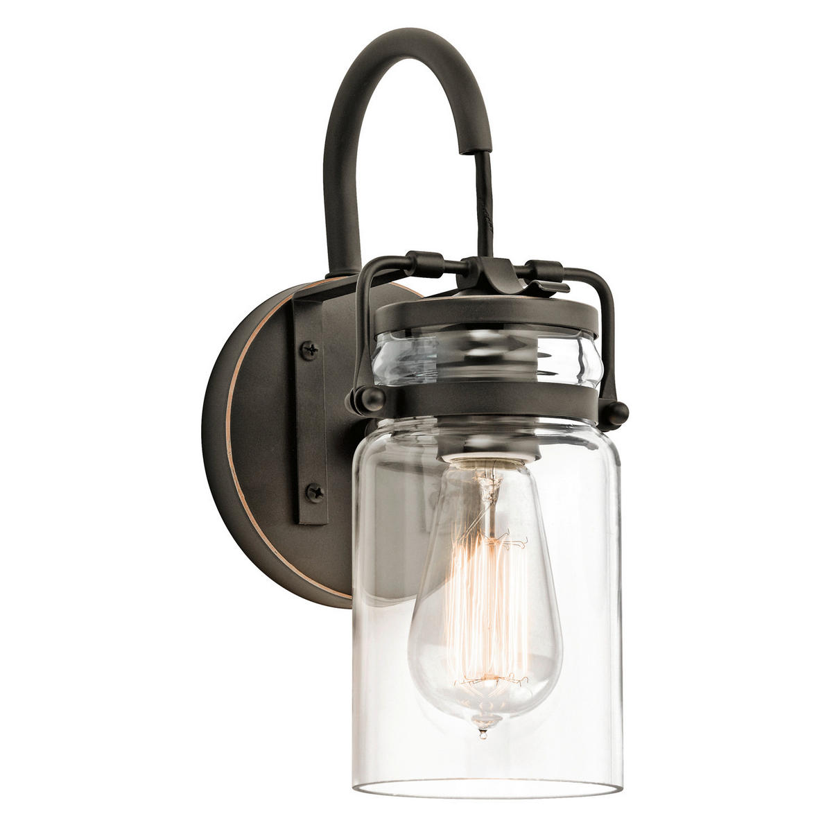 WANDLEUCHTE - Bronzefarben, Design, Glas/Metall (15,9/12,7/29,2cm) - Elstead Lighting