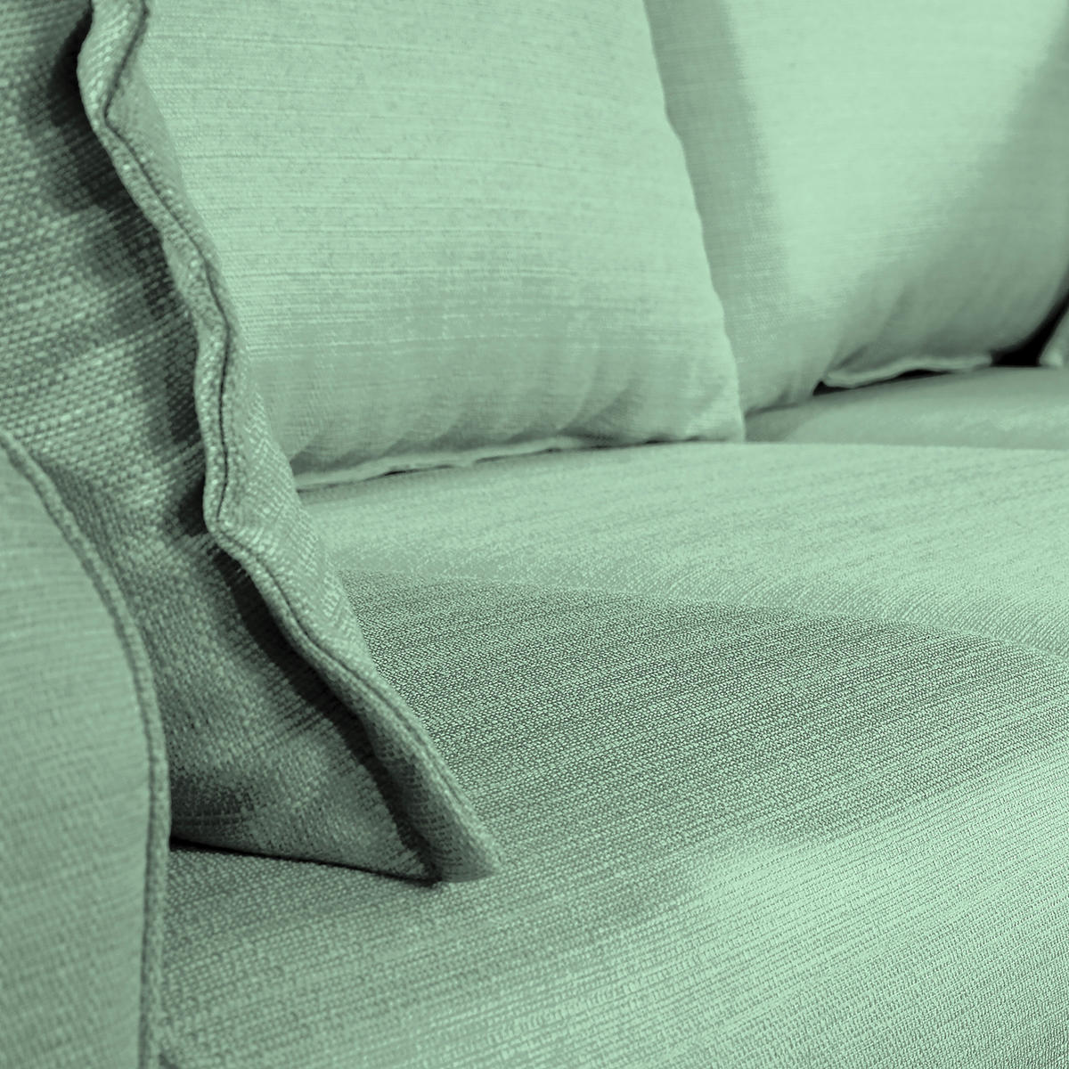 ECKSOFA Beata Mintgrün Mikrofaser  - Wengefarben/Mintgrün, Design, Holz/Textil (230/150cm) - Livetastic