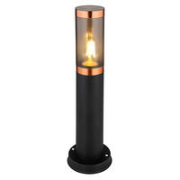 AUßENLEUCHTE 12,7/45 cm   - Schwarz/Kupferfarben, Design, Kunststoff/Metall (12,7/45cm) - Globo