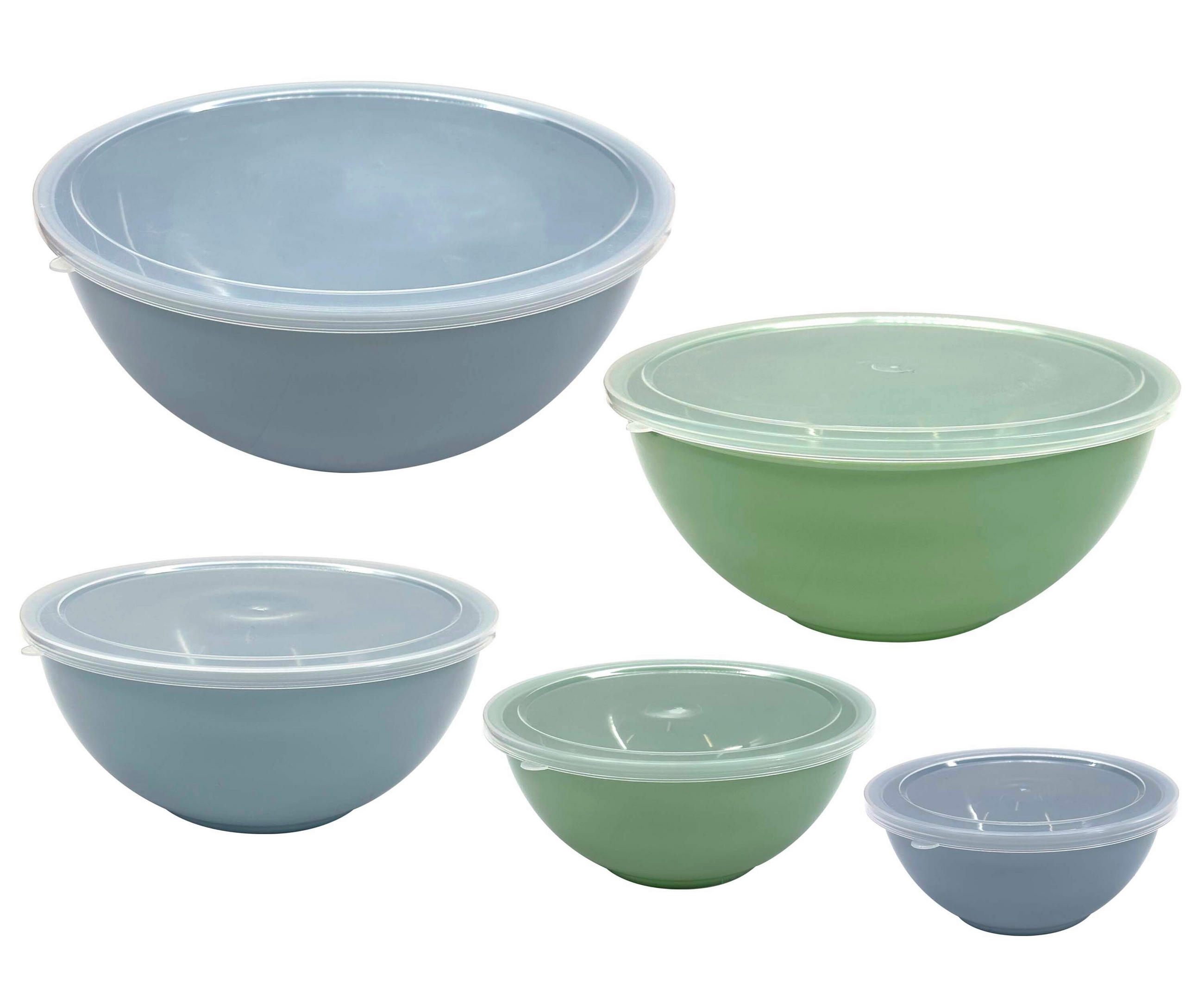SADA MISEK, plast, 5dílné - modrá/průhledné, Basics, plast - Homeware Profession.