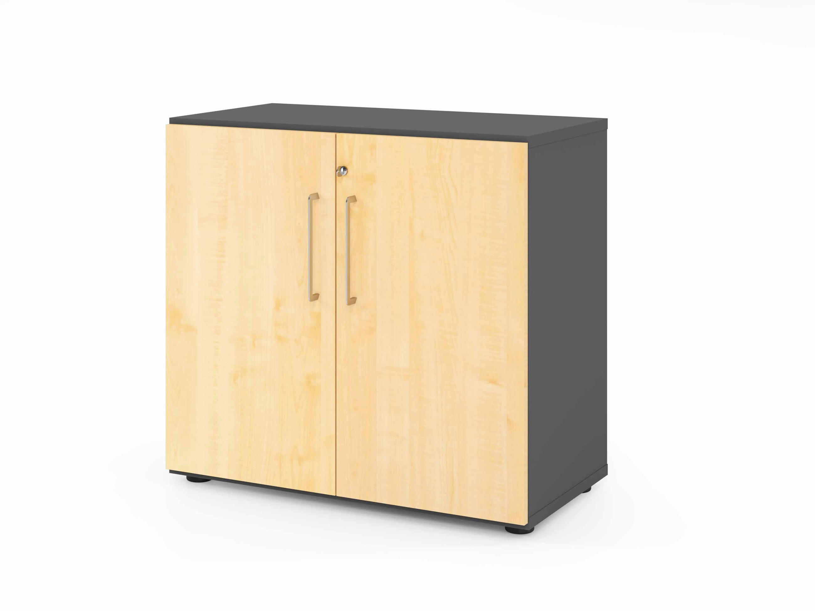 AKTENSCHRANK Graphitfarben, Ahornfarben  - Ahornfarben/Graphitfarben, Basics, Holzwerkstoff (80/74,8/41,7cm) - Venda
