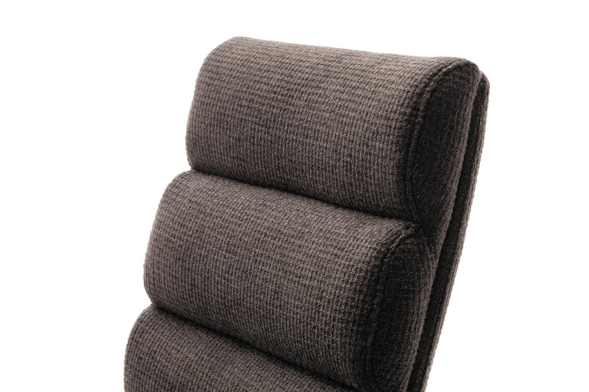 BARHOCKER in Metall, Textil Edelstahlfarben, Cappuccino  - Edelstahlfarben/Cappuccino, Design, Textil/Metall (43/84/52cm) - Dieter Knoll