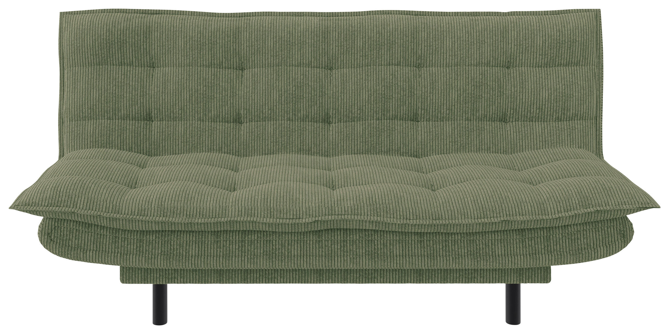 SCHLAFSOFA Cord Olivgrün  - Schwarz/Olivgrün, Design, Textil (194/100/90cm) - Ti'me