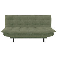 SCHLAFSOFA Cord Olivgrün  - Schwarz/Olivgrün, Design, Textil (194/100/90cm) - Ti'me