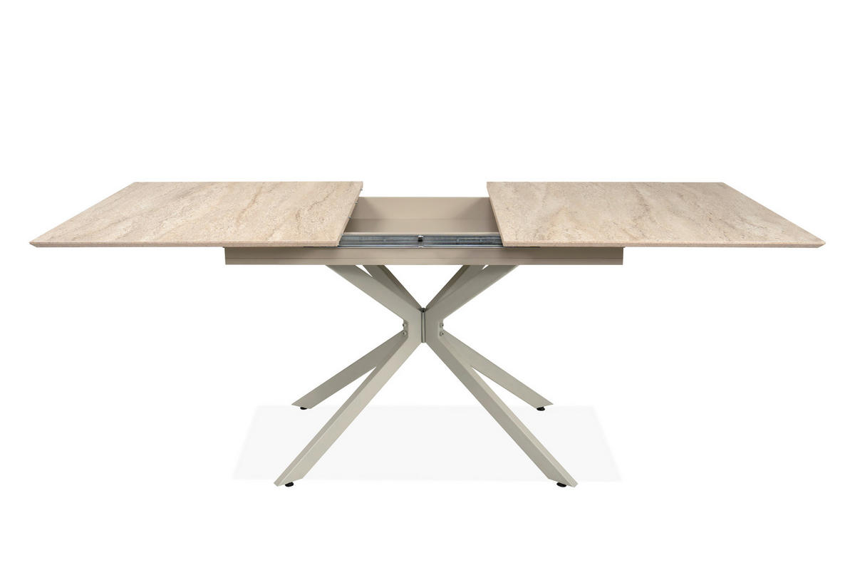 AUSZIEHTISCH 160-200/90/75 cm Nachbildung  Metall, Holzwerkstoff ausziehbar rechteckig Kaschmir  - Kaschmir, Design, Holzwerkstoff/Metall (160-200/90/75cm) - Livetastic